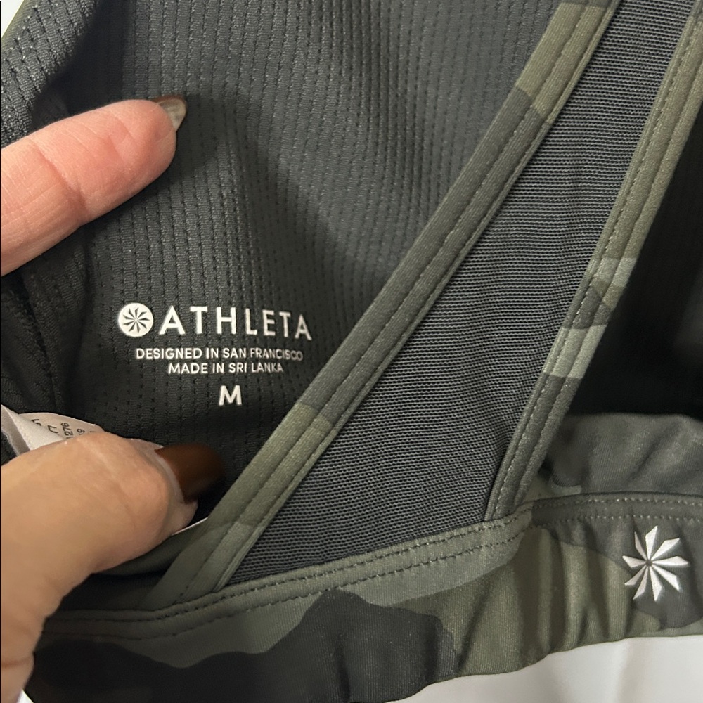 Athleta Olive Camo Sports Bra - Picture 2 of 3